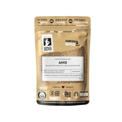 Abbildung von Bremer Gewürzhandel Anis, gemahlen, intensives Aroma zum Kochen und Backen, ohne Zusatzstoffe, 10 x 100g