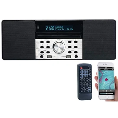 Abbildung von VR Radio DAB mit CD: Digitalradio DAB+, FM, Bluetooth, CD, Audio Player, USB Port, 60 W (DAB Wiedergabe, und USB, Lautsprecher iPad)