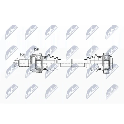 Abbildung von NTY NPW BM 107 Antriebswelle Hinterachse rechts 625 BMW: X3