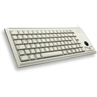 Abbildung von CHERRY G84 4400, Kompakttastatur mit Integriertem Trackball, PS/2 Anschluss, Deutsches Layout (QWERTZ), Platzsparend &amp; Leicht, 20 Mio. Tastenbetätigungen, Weiß