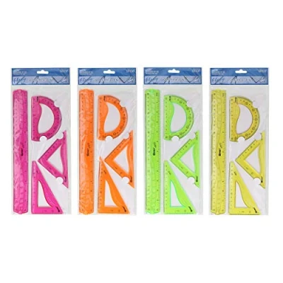 Abbildung von TTS Flexi Lineal Set, 30 cm, 4in1, zufällige Farbauswahl,