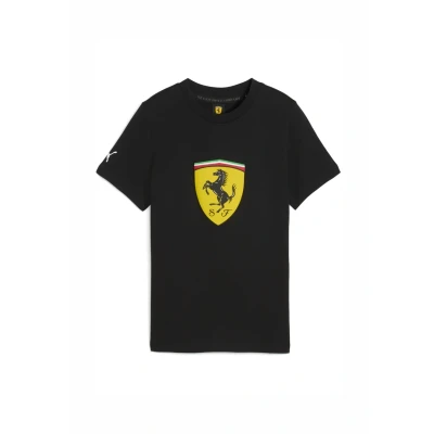 Abbildung von Puma Scuderia Ferrari BIG Shield Tshirt print für Kinder, Größe: 110, Black