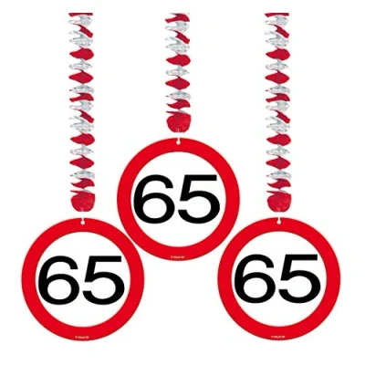 Abbildung von Dekoration Spiral 65 Verkehrszeichen 3 Teile