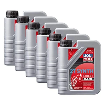 Abbildung von 6x LIQUI MOLY 1505 Motorbike 2T Synth Street Racing Race Motoröl 1L