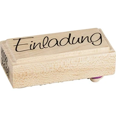 Abbildung von KnorrPrandell 211800300 Stempel aus Holz (Einladung) Motivgröße 6 x 2,5 cm, Motiv: Einladung