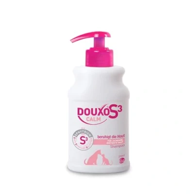 Abbildung von DOUXO S3 CALM Shampoo für Hunde und Katzen Pflege juckende, gereizte empfindliche Haut hautberuhigend feuchtigkeitsspendend Allergiker geeignet 200 ml