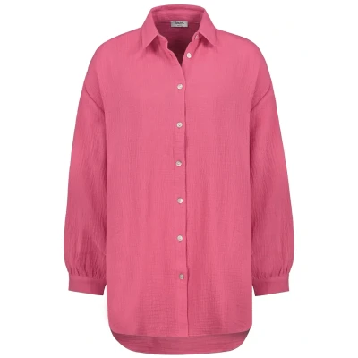 Abbildung von Sublevel Lange Hemdbluse, Damen, Größe: S/M, Pink