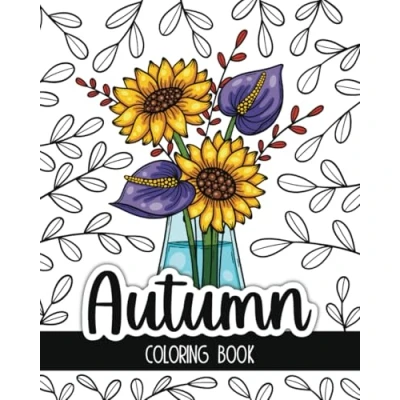 Abbildung von Autumn Coloring Book: 40 Fall and Halloween Themed Illustrations for Adults Teens