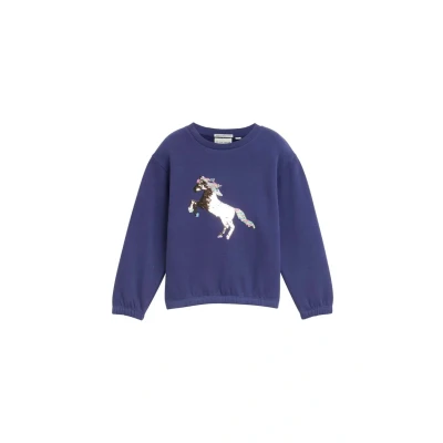 Abbildung von TOM Tailor MIT Wendepailletten Sweatshirt für Kinder, Größe: 92/98, Dark blue harbor