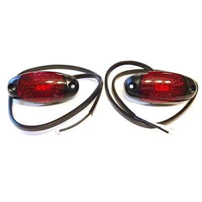 Abbildung von FRISTOM 2x LED Begrenzungsleuchte 12V 24V Umrissleuchte Rot Anhänger LKW 72x34x18 mm SET