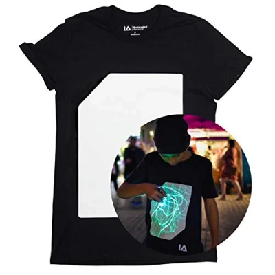 Abbildung von Illuminated Apparel Leuchtet Im Dunkeln Interaktives Leucht T Shirt (Schwarz/Grün, M)
