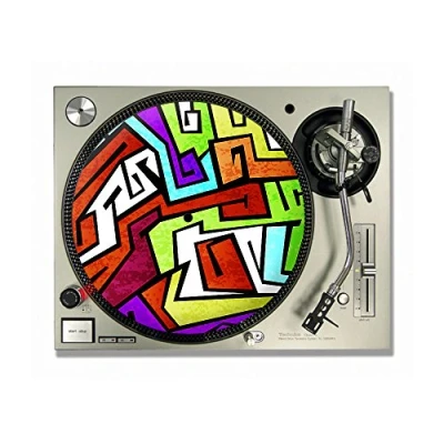 Abbildung von 80er Jahre Graffiti DJ Turntable Slipmats/Slipmats/Slipmats/Slipmats 30,5 cm oder 17,8 (30,5 cm)