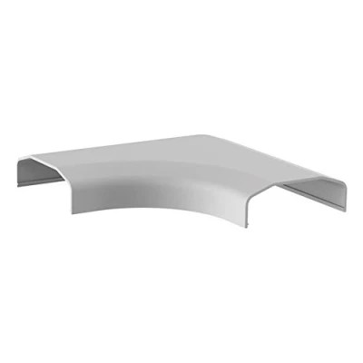 Abbildung von Maclean MC 697 W 90 Winkel Verbindungsstück für Kabelkanal 127x127x21,5 mm Kunststoff Kabel Organizer Weiß