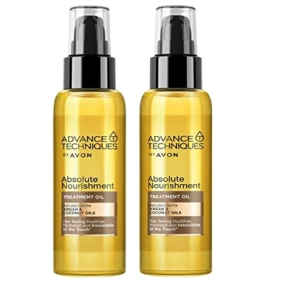 Abbildung von Avon Haarpflegekur mit Argan und Kokosöl 2 Stück a 100ml Spray Absolute Nourishment Feuchtigkeitspflege Glanz