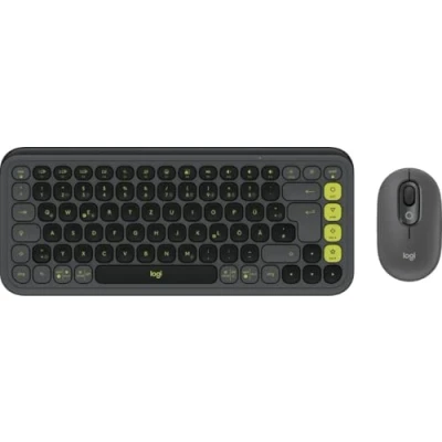 Abbildung von Logitech Pop Icon Combo Tastatur mit Maus, Grafit und Grün