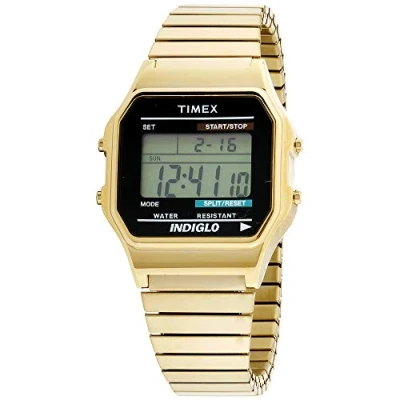 Abbildung von Timex Unisex Digital Uhr mit Edelstahl beschichtet Armband T78677PK