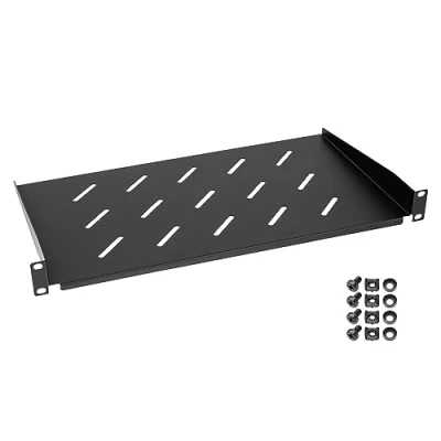 Abbildung von HMF 65499 Fachboden für Serverschrank 19 Zoll 1 HE 250 mm Tiefe Schwarz