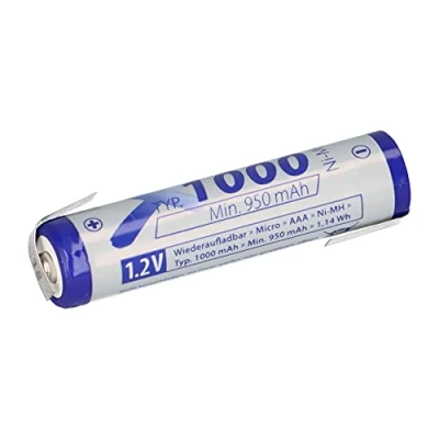 Abbildung von AAA Micro Akku NI MH 1,2V 1000mAh Z Lötfahne wiederaufladbar + geringe Selbstentladung