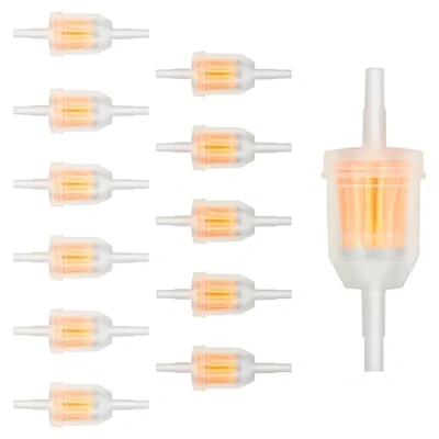 Abbildung von Xkzhrr Benzinfilter 6mm，Satz mit 12 Universal Kraftstofffiltern 6mm/8mm, für Motorräder, Rasenmäher, Motorroller, Mopeds, (12) kraftstofffilter diesel,benzinfilter 8mm