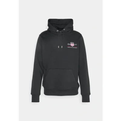 Abbildung von GANT Medium Archive Shield Hoodie Sweatshirt, Herren, Größe: XL, Black