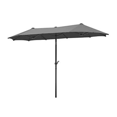 Abbildung von Schneider Sonnenschirm Salerno, anthrazit, 320 x 150 cm, rechteckig, 746 15,Gestell Stahl, Bespannung Polyester, 8,2 Kg