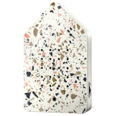 Abbildung von RELAXOUND ORIGINAL Birdybox Toffee Terrazzo Moderne Vogelgezwitscher Box mit Vollholzfront Entspannender Vogelgesang Bewegungsmelder Sound Naturgeräusche Soundbox Zwitscherbox