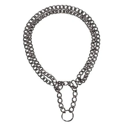 Abbildung von TRIXIE Zug Stopp Kettenhalsband Größe LXL: Halsumfang 60 cm/2,5 mm in silber stabiles 2 reihig für große bis sehr Hunde, verchromt, leicht zu reinigen, 2246