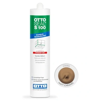 Abbildung von OTTO Chemie Silikon Ottoseal S100 Premium Sanitär 300ml, Silikon, gebrauchsfertig, Exzellente Verarbeitbarkeit, für innen und außen, ideal zum Abdichten