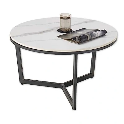 Abbildung von Home affaire Couchtisch &quot;HARPER 2&quot;, rund Keramik, Tisch Platte marmorisiert