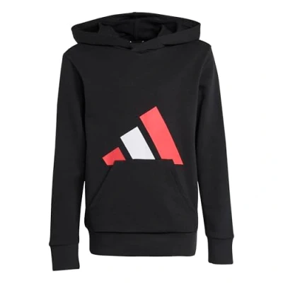 Abbildung von adidas Unisex Kinder Essentials Big Logo Hoodie, Black/Pure Ruby/White, 15 16 Years