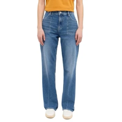 Abbildung von Mustang Style Madison WIDE Pockets Jeans Relaxed Fit, Damen, Größe: 28x30, Blau