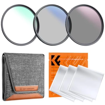 Abbildung von K&amp;F Concept Filter Set K Serie Kit MC UV Filter+ Polfilter (CPL)+Neutral Dichte Graufilter(ND4)
