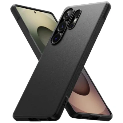 Abbildung von Ringke Onyx Case Kompatibel mit Samsung Galaxy S25 Ultra Hülle, [Fester Griff] rutschfest Elegantes Design Passgenaue TPU Stoßfest Kratzfest Einzigartige Textur HandyHülle Black