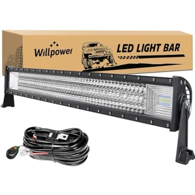 Abbildung von Willpower 42 Zoll LED Arbeitsscheinwerfer bar 540W Scheinwerfer mit Kabelbaum für Offroad Traktor ATV UTV SUV 4x4 Auto