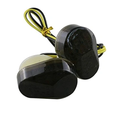 Abbildung von Motorrad Unterputz Blinkerleuchten Leuchtanzeige Blinker Fit Für Kawasaki ZX6R ZX7R ZX9R ZX636 ZZR600 ZX12R (Rauch)