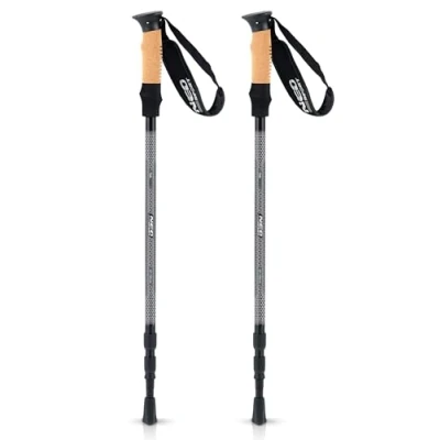 Abbildung von 2 Stk. Wanderstöcke Nordic Walking Teleskop Antischock Trekking verstellbar Kork