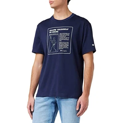 Abbildung von Champion Herren Eco Future Graphic S T Shirt, Marineblau,