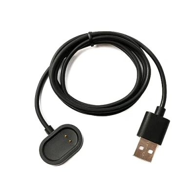 Abbildung von System S USB 2.0 Kabel 100 cm Ladestation für Realme Band 2 Smartwatch in Schwarz