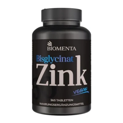 Abbildung von BIOMENTA Zink 50 365 Tabletten je 50mg Zinkbisglycinat Premiumqualität Tabletten, 365,00 St., 253 g