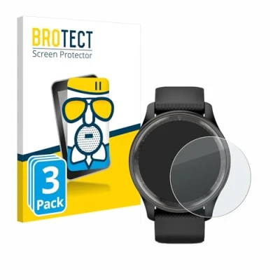 Abbildung von BROTECT Entspiegelungs Schutzglas für Garmin Vivomove Trend (3 Stück) Schutz Folie Panzerfolie Glas Matt [Extrem Kratzfest 9H, Anti Reflex]