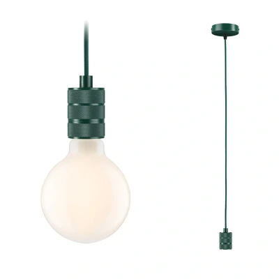 Abbildung von Paulmann 78433 Pendelleuchte Neordic Tilla ohne Leuchtmittel max. 60 Watt Hängeleuchte Grün Metall E27