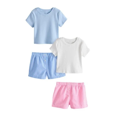 Abbildung von Next 2 PACK Regular FIT Nachtwäsche Set für Kinder, Größe: 140, Blue ecru