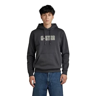Abbildung von G Star Dotted Hooded Kapuzenpullover, Herren, Größe: Large, Shadow