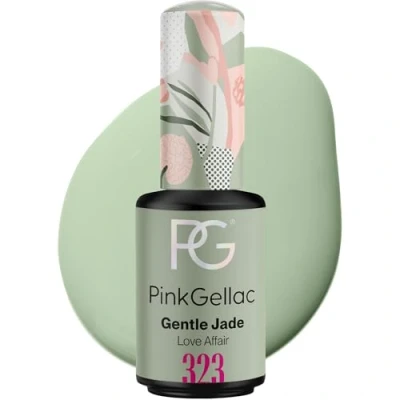 Abbildung von Pink Gellac UV Nagellack 323 Green Jade 8 ml Shellac Grün Einfache Anwendung Gel Nail Polish für 14 Tage Salonqualität Made in Holland