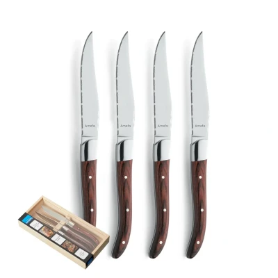 Abbildung von Amefa Royal Steak 4 Steakmesser Kastanienbraun