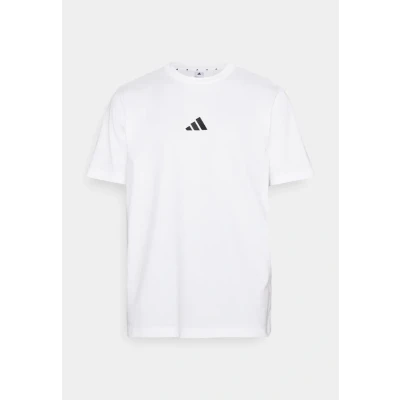 Abbildung von adidas Herren Essentials SMALL Logo Single Jersey Tee, White/Black, XS