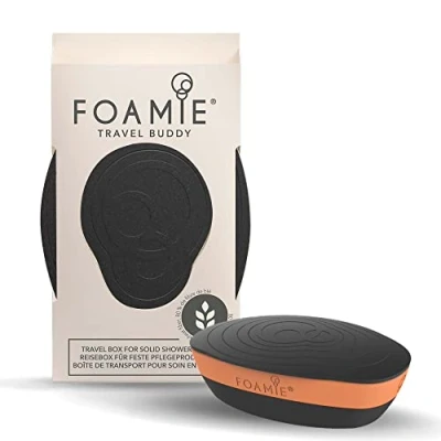 Abbildung von Foamie Seifenbox Reise Schwarz, 100% wasserdichte Seifendose, nachhaltig &amp; wiederverwendbar, Festes Shampoo Aufbewahrung für alle gängigen Größen Seifen