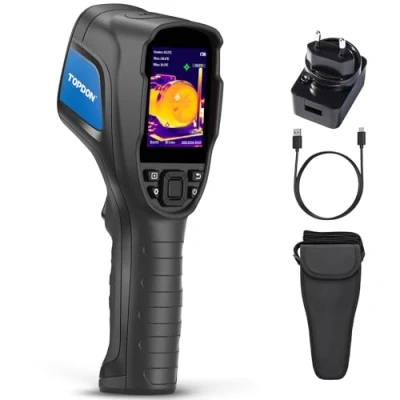 Abbildung von TOPDON Wärmebildkamera TC004 Lite, 240x180 IR Auflösung, 15 Stunden Laufzeit/20℃ bis +550℃ Messbereich/1X/2X/4X Bildzoom, Infrarot Kamera Thermal Camera für HVAC, Gebäude&amp;Elektronische Inspektion