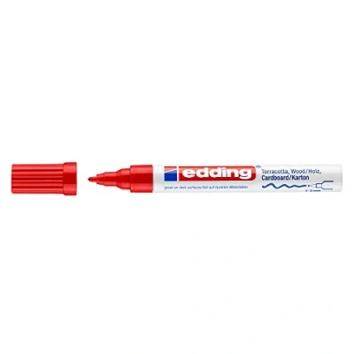 Abbildung von Edding e 4040 10 Stück Marker, Schmücken, Rundspitze, 1 bis 2 mm rot