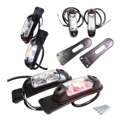 Abbildung von Web Truck 2 x LED Umrissleuchte Begrenzungsleuchte Hängend Positionsleuchte 12 24V, 3 Farben: weiß, rot, orange für LKW PKW Anhänger, Trailer, Wohnwagen usw.